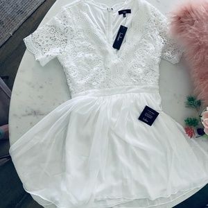 White Lace Dress Size Large